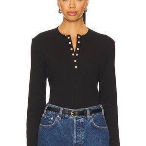 Anine Bing NWT Black Long Sleeve Alessia Top XS